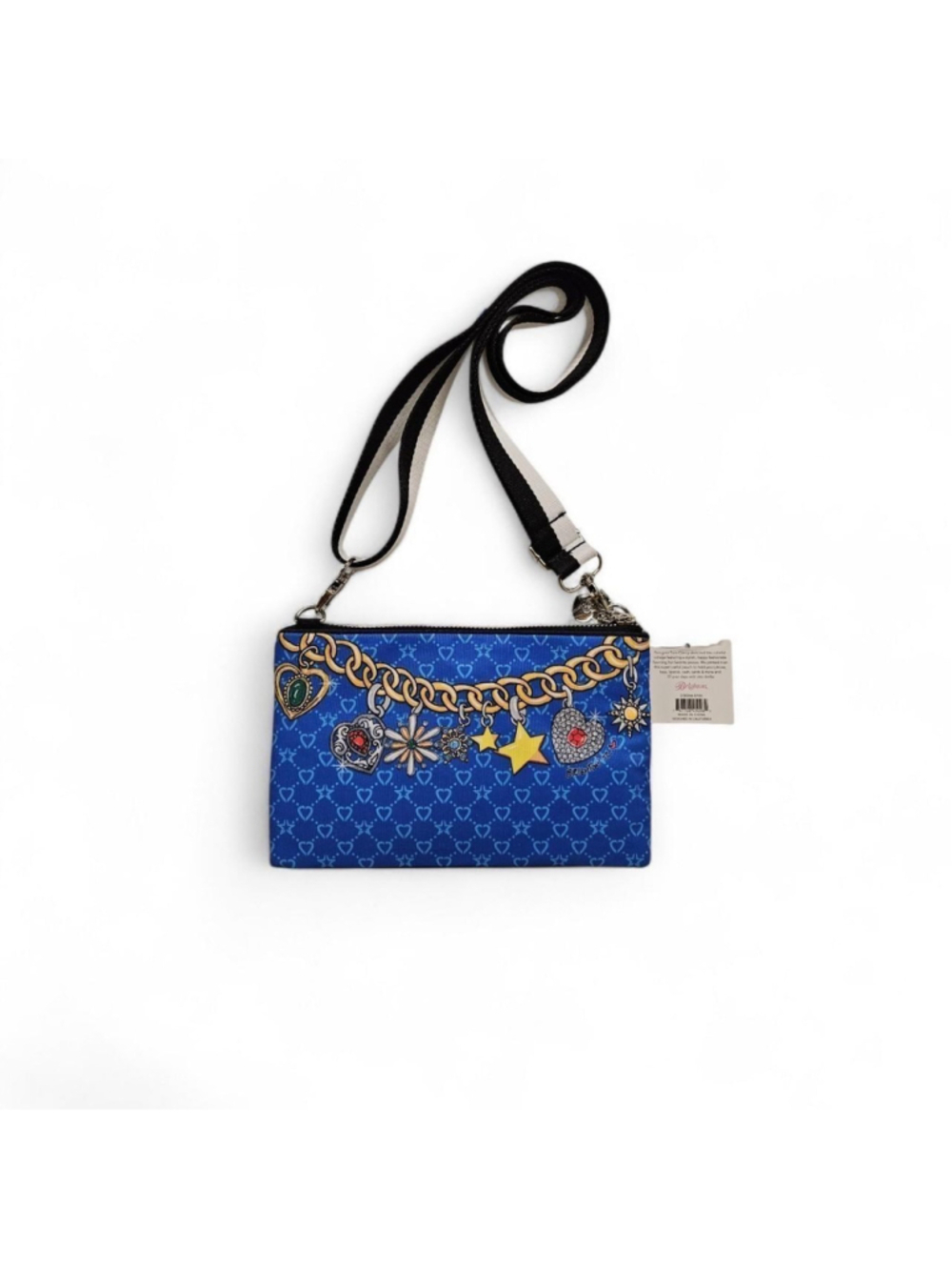 Brighton Blue White Glam Girl Crossbody Bag NWT